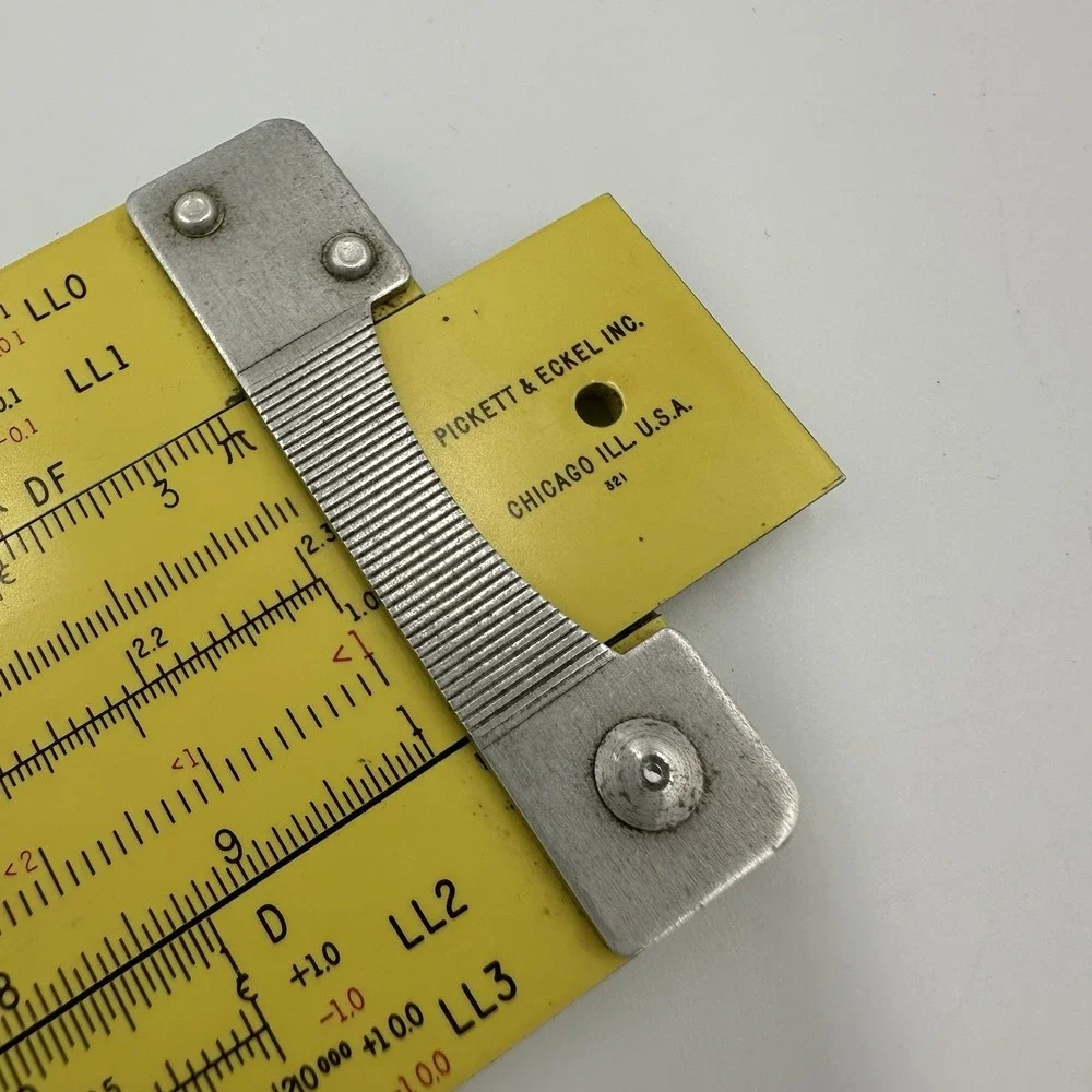 1960 Pickett & Eckel N 3-ES Power Log Exponential Slide Rule All Metal Vintage